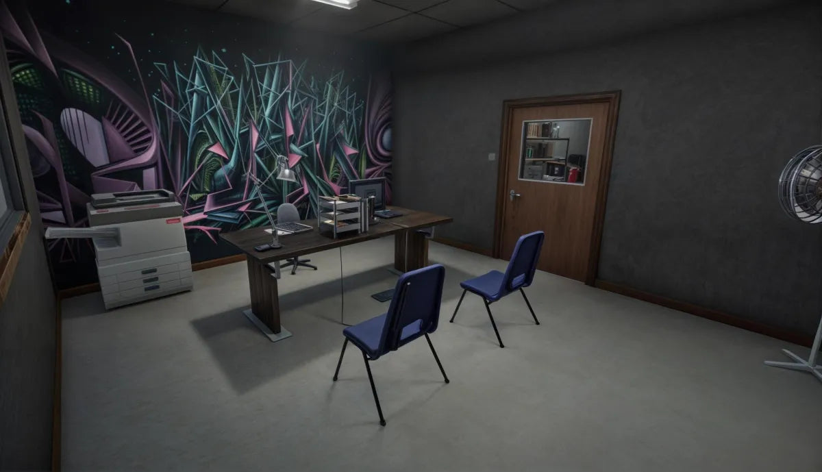 Airport Mechanic | Fivem Ready | MLO | Auto Garage | office interior graffiti wall