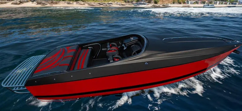 BOAT - YACHT Pack | Fivem Ready | Lore-Friendly | Watercraft | red black speedboat