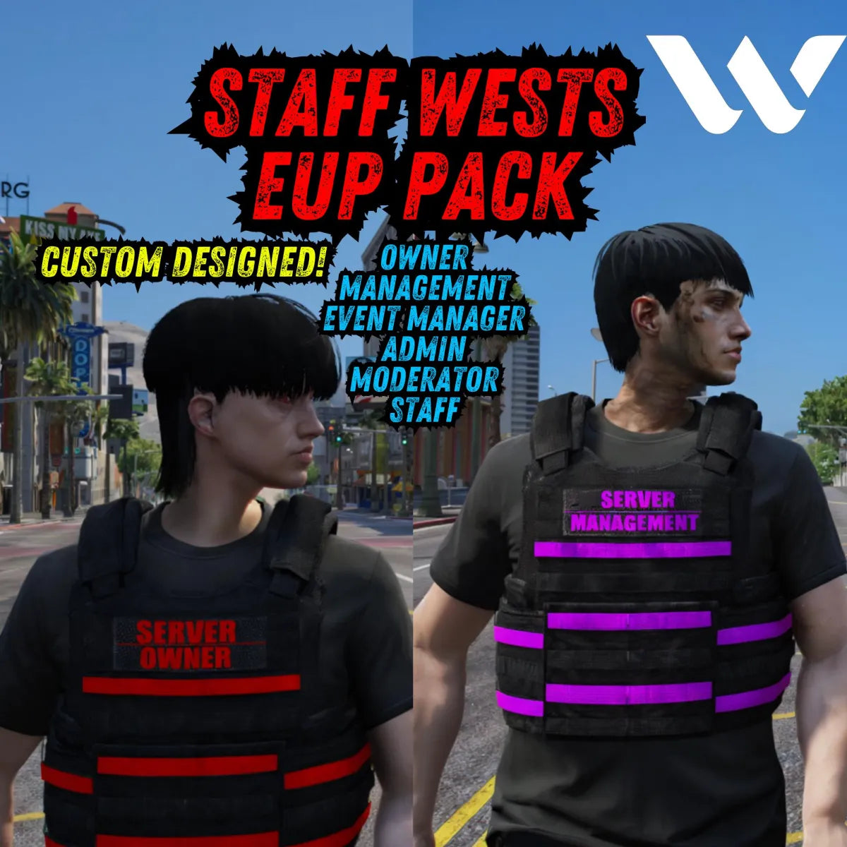 EUP Pack: Staff Wests | Fivem Ready | TOS Compliant | Unbranded digital staff uniform pack