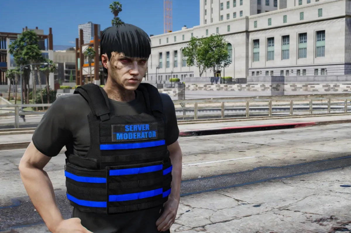 EUP Pack: Staff Wests | Fivem Ready | TOS Compliant | Unbranded black vest blue stripes