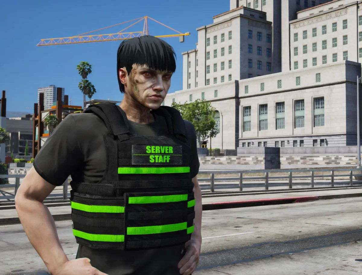 EUP Pack: Staff Wests | Fivem Ready | TOS Compliant | Unbranded black vest green stripes
