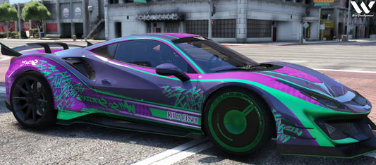 Ferrari Pfista Killer Clown | Fivem Ready | Debadged | Custom Livery