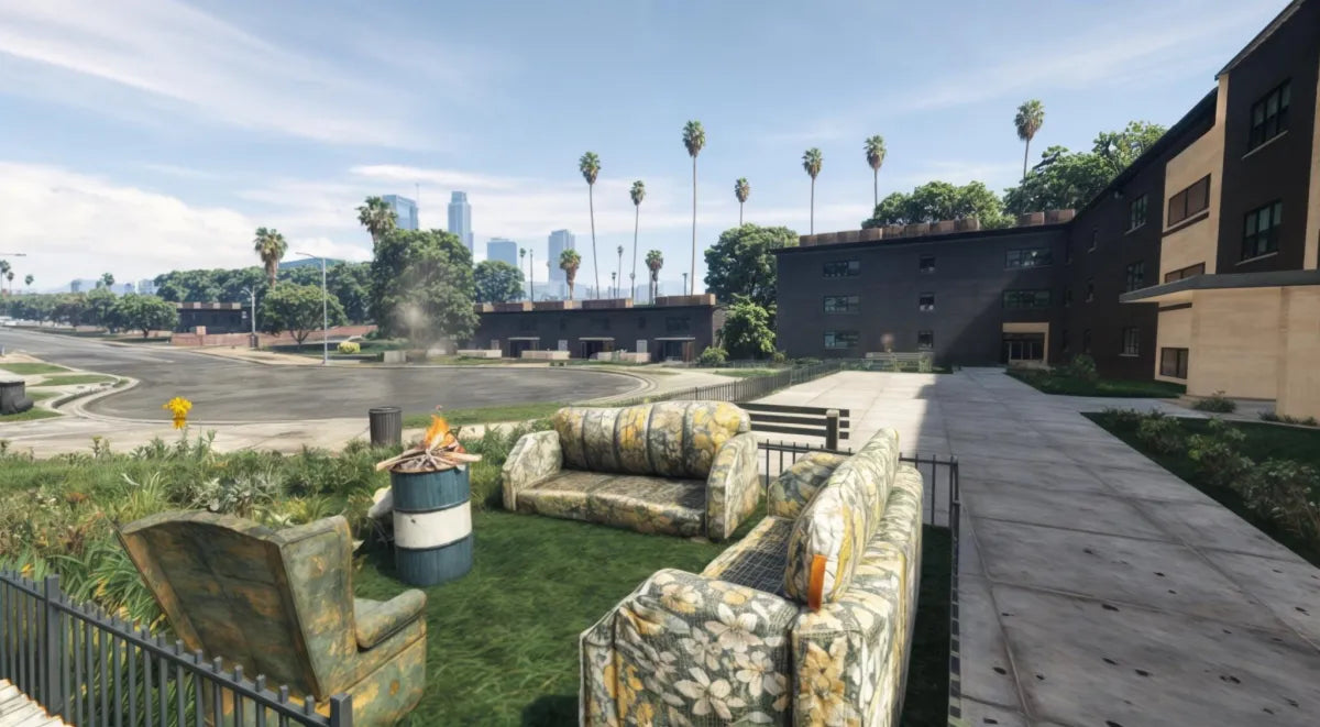 Groove Hood Apartments | Fivem Ready | MLO | Gang Hood | Custom Map | weathered outdoor furniture set