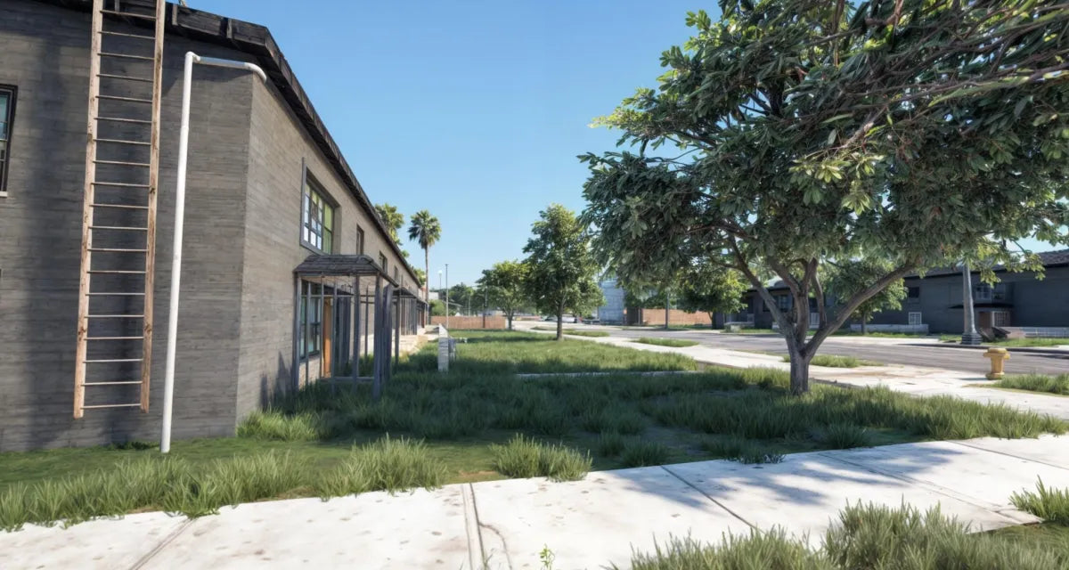 Groove Hood Apartments | Fivem Ready | MLO | Gang Hood | Custom Map | gray two-story