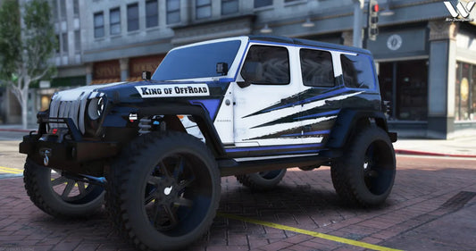 Jeep Sahara King Of Offroad | Fivem Ready | Debadged | Custom Livery