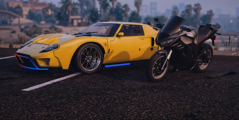 Leo Car Pack | Lore Friendly | TOS Compliant | Police Cars | yellow sports car black motorcycle