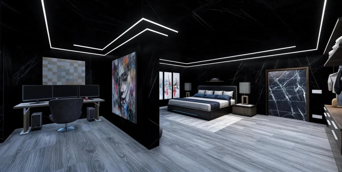 Mafia Mansion: Lighthouse V2 | Fivem Ready | MLO | Roleplay | Custom Map modern luxurious bedroom office space
