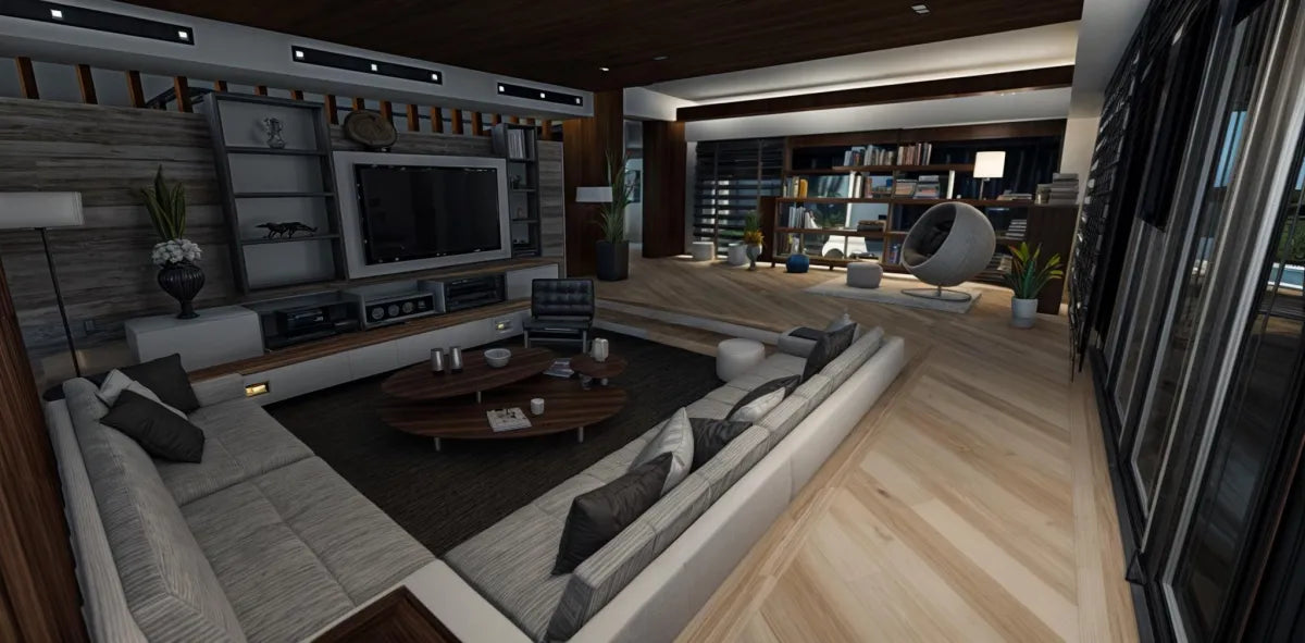 Penthouse: Skyscraper | Fivem Ready | MLO | Villa-House | modern room interior