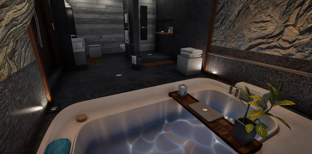 Penthouse: Skyscraper | Fivem Ready | MLO | Villa-House | luxurious bathroom tub