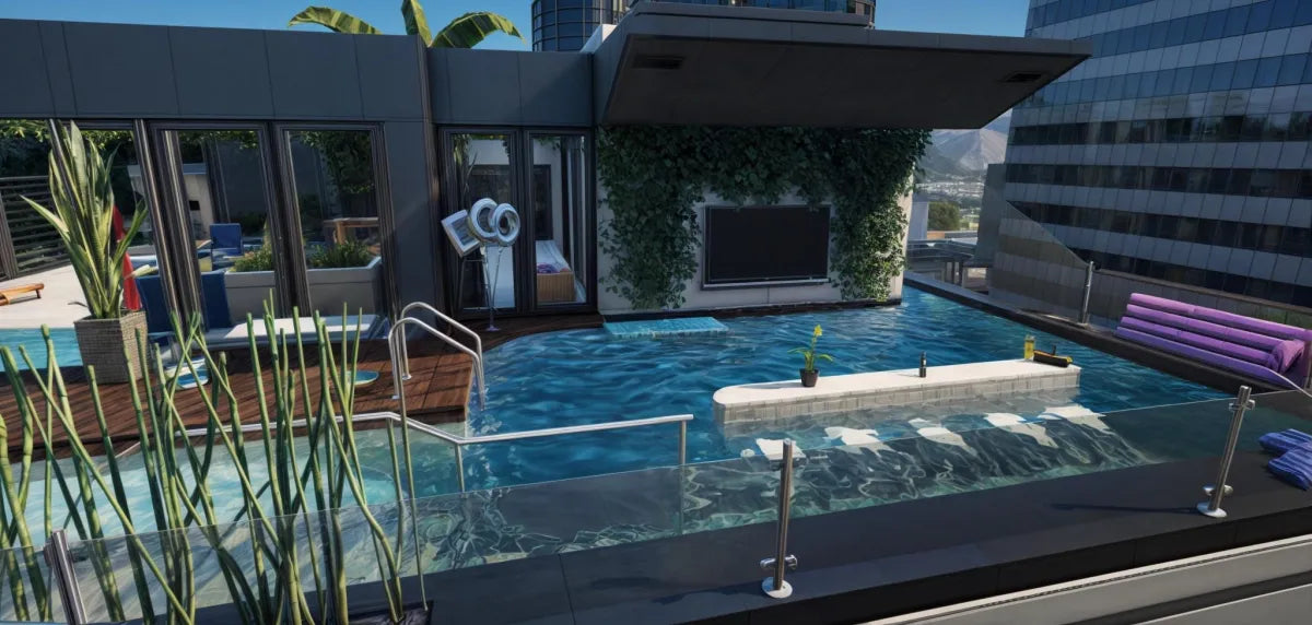 Penthouse: Skyscraper | Fivem Ready | MLO | Villa-House | rooftop pool