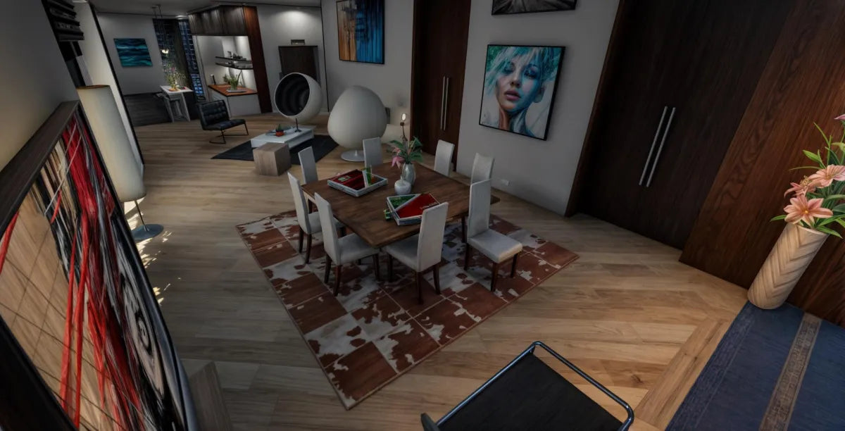 Penthouse: Skyscraper | Fivem Ready | MLO | Villa-House | modern set patterned rug