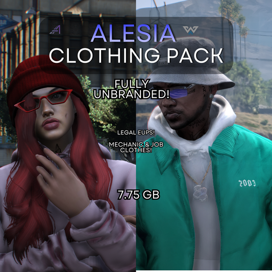 Alesia Clothing Pack | Unbranded | FiveM Ready | TOS Compliant