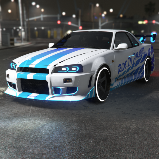 Nissan R34 Paul Walker | Fivem Ready  | Badged | Custom Livery