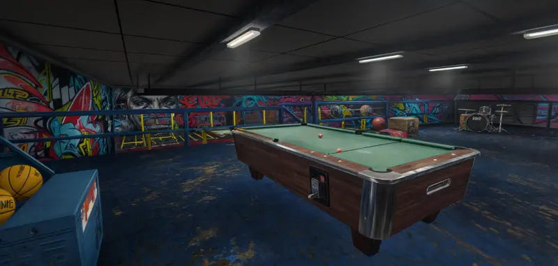 Airport Mechanic | Fivem Ready | MLO | Auto Garage | brown pool table