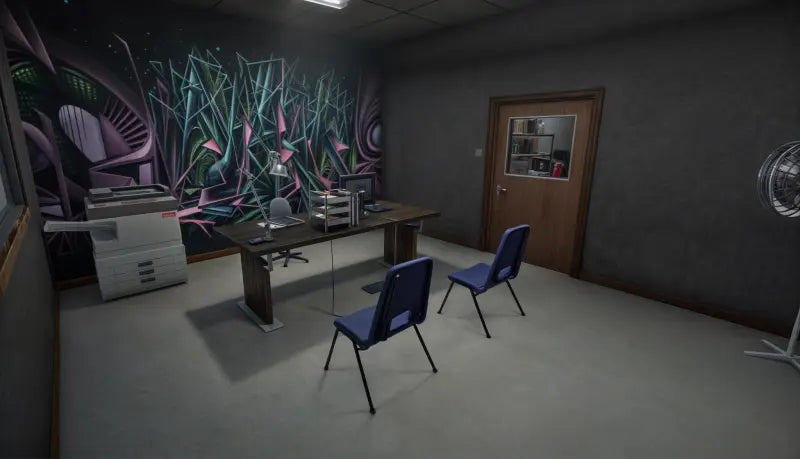 Airport Mechanic | Fivem Ready | MLO | Auto Garage | office interior graffiti wall