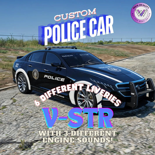 Custom Police Car V-STR l Debadged | Fivem Ready | Lore-Friendly | 6 Livery