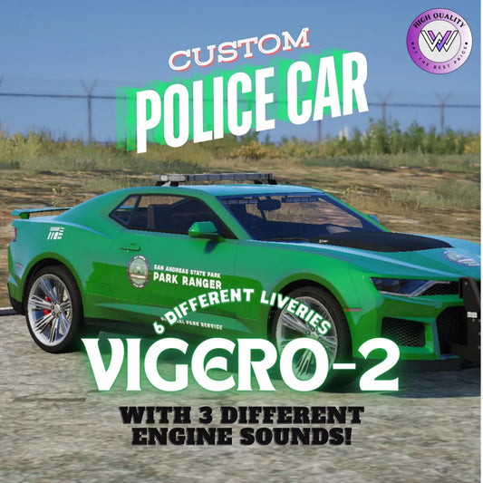 Custom Police Car Vigero-2 l Lore-Friendly l Ready For FiveM