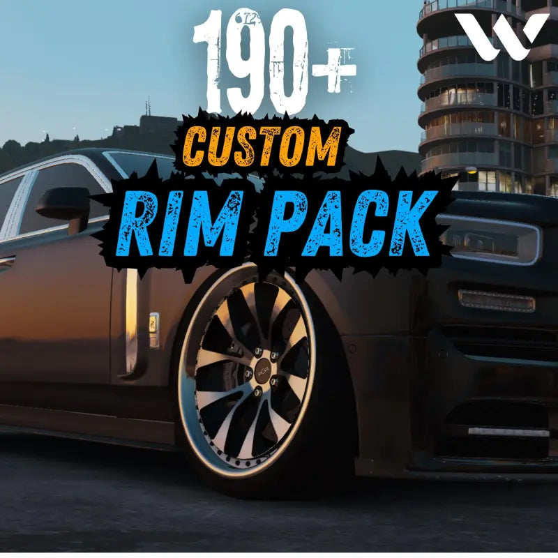 Custom Rims Pack | Fivem Ready | 190 Custom Addon Wheels | Roleplay