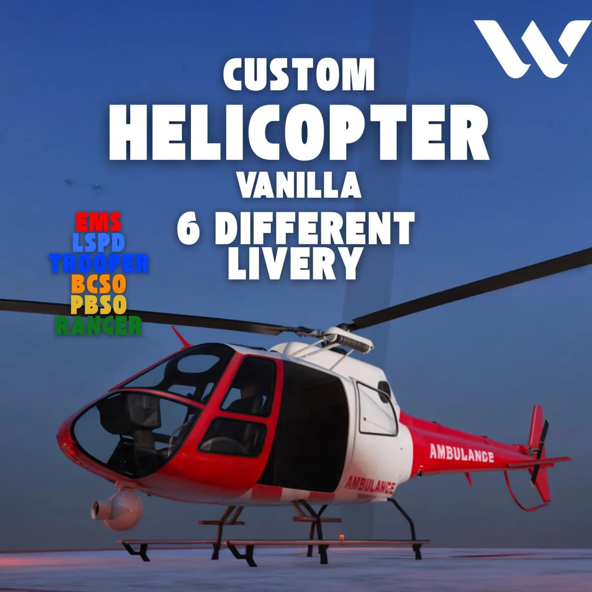 Fivem Custom Helicopter l Fivem Ready | Emergency | Custom Livery | Lore-Friendly