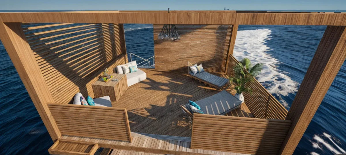 La Isla Vitoria ISLAND | Fivem Ready | MLO | Roleplay wooden deck lounge furniture