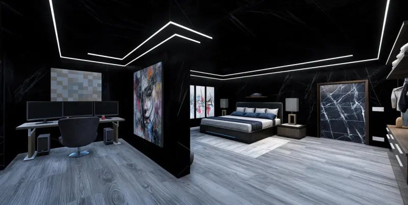 Mafia Mansion: Lighthouse V2 | Fivem Ready | MLO | Roleplay | Custom Map modern luxurious bedroom office space