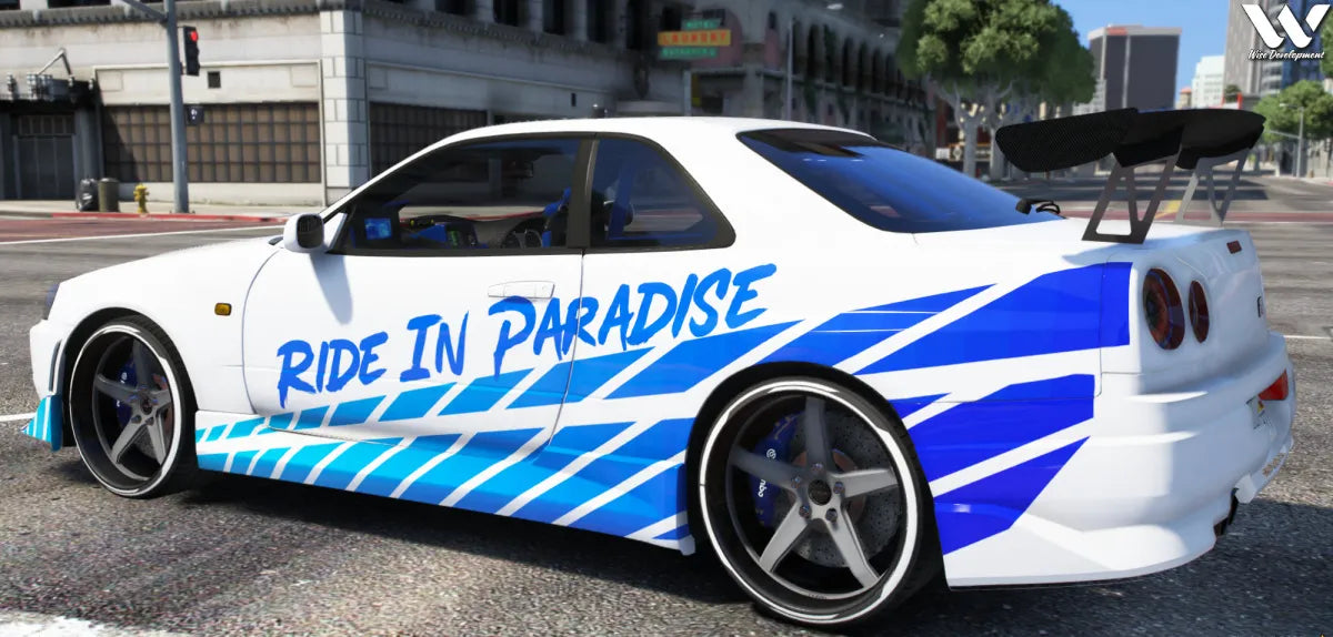 Nissan R34 Paul Walker | Fivem Ready | Badged | Custom Livery