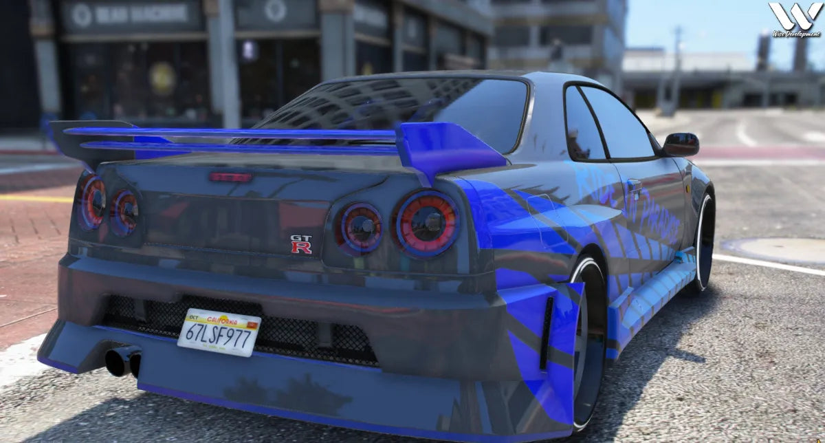 Nissan R34 Paul Walker | Fivem Ready | Badged | Custom Livery