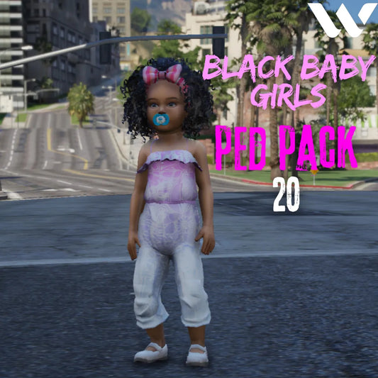 Ped Pack: Black Baby Girls | Fivem Ready l Kid Peds