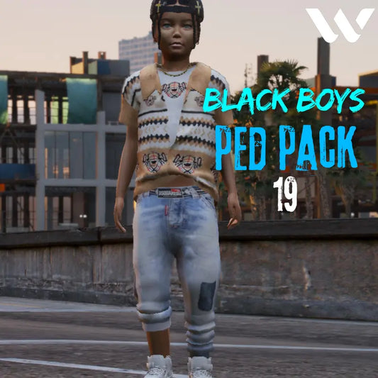 Ped Pack: Black Boys | Fivem Ready | Roleplay | Kid Peds