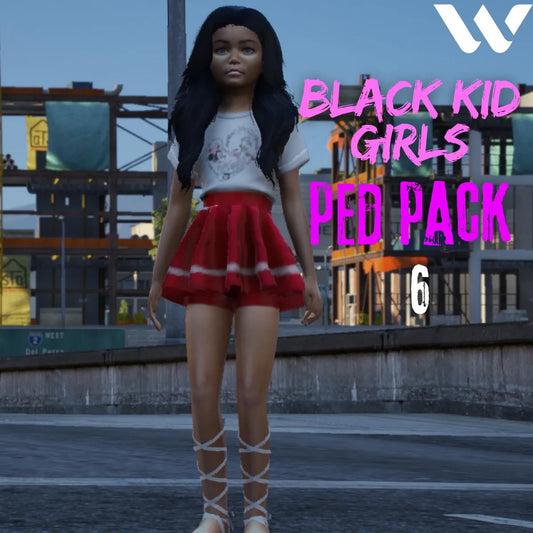 Ped Pack: Black Kid Girls | Fivem Ready | Roleplay | Kid Peds