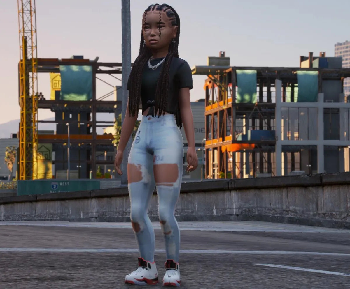 Ped Pack: Black Kid Girls | Fivem Ready | Roleplay | Kid Peds