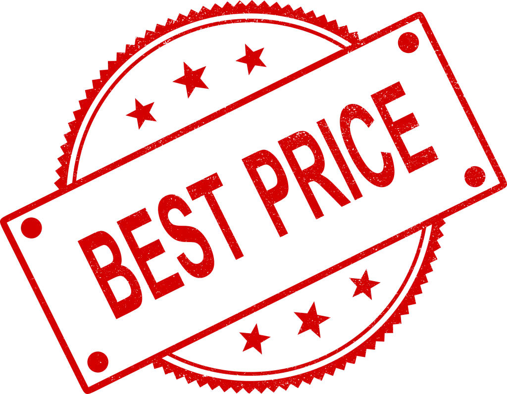 Red ’Best Price’ stamp.