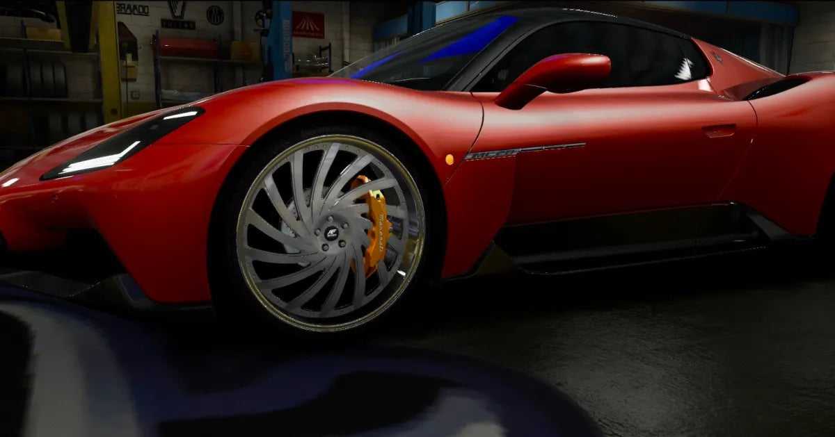 Sport Rims Pack | Fivem Ready | 200 Custom Addon Wheels | red sports car