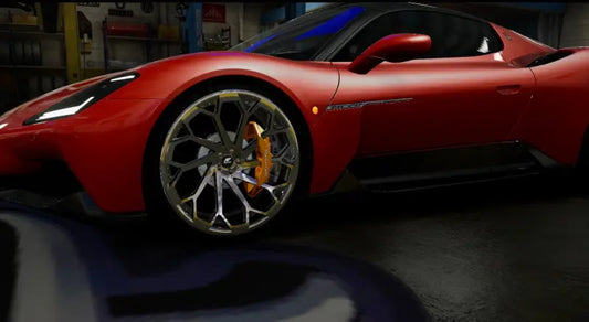 Sport Rims Pack | Fivem Ready | 200 Custom Addon Wheels | red sports car