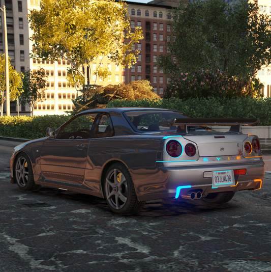 Nissan R34 Unmarked | Fivem Ready | Badged